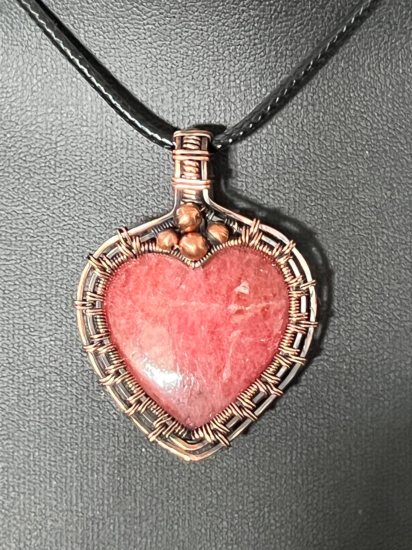Heartbeat: Rhodochrosite Pendant (Archangels Haniel, Jophiel & Tzadkiel)