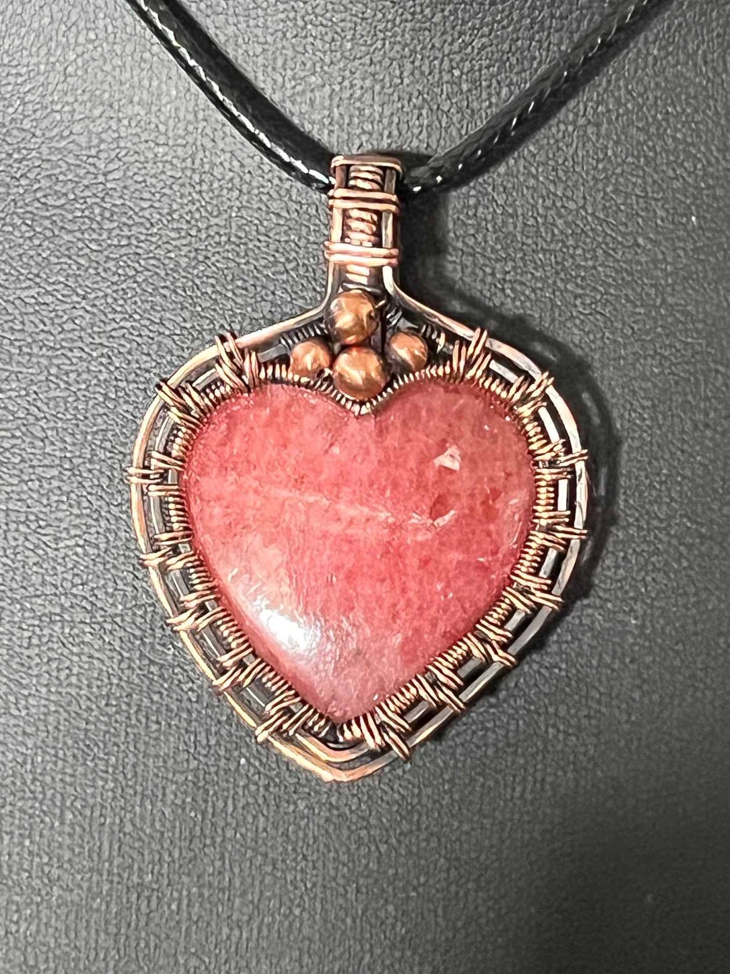Heartbeat: Rhodochrosite Pendant (Archangels Haniel, Jophiel & Tzadkiel)