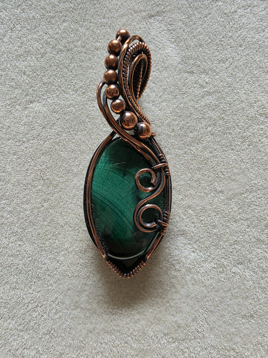 Vanadis: Bisbee Malachite Pendant (Freyja)