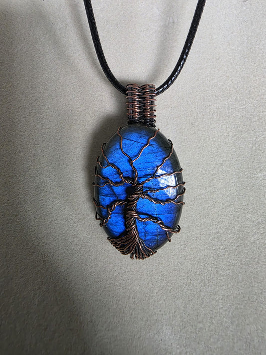 Yggrasil: Blue Labradorite Pendant (Odin)